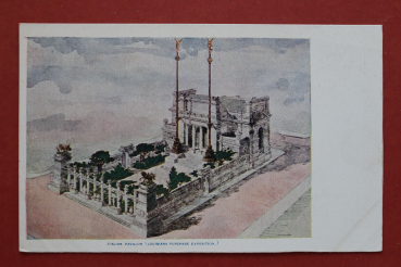 Postcard PC Saint Louis Missouri 1904 Exhibition Italy Pavillon USA US United States